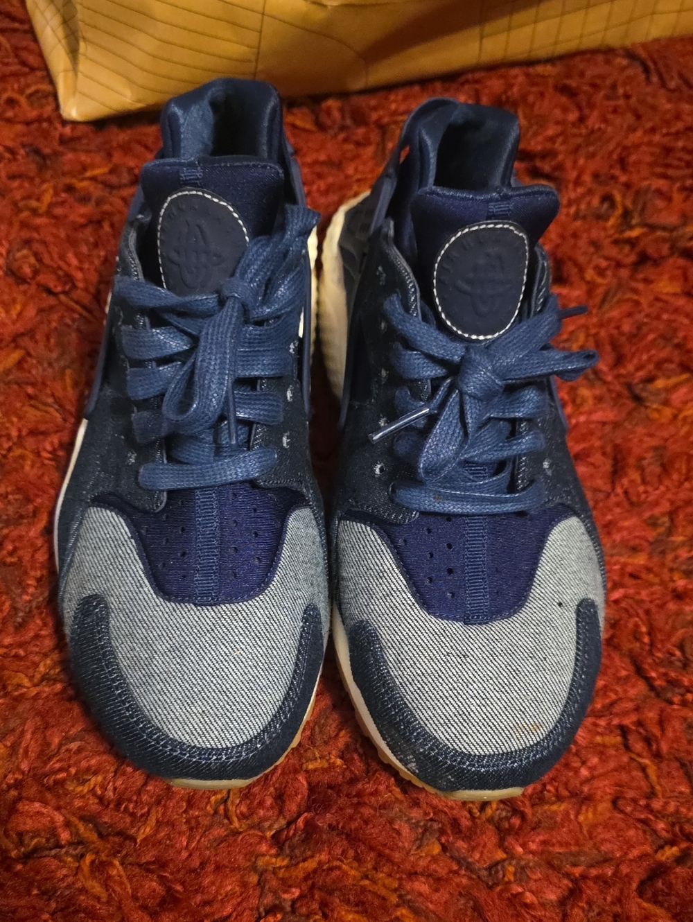 Men's Navy and Denim Casual Lace-Up Sneakers